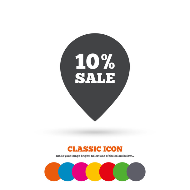 10 percent discount, sale icon - Вектор, зображення