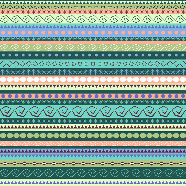 Kleurrijke etnische naadloze patroon ontwerp - Vector, afbeelding