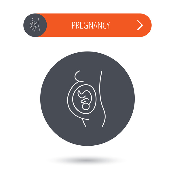 Pregnancy icon. Medical genecology sign. - Vector, afbeelding