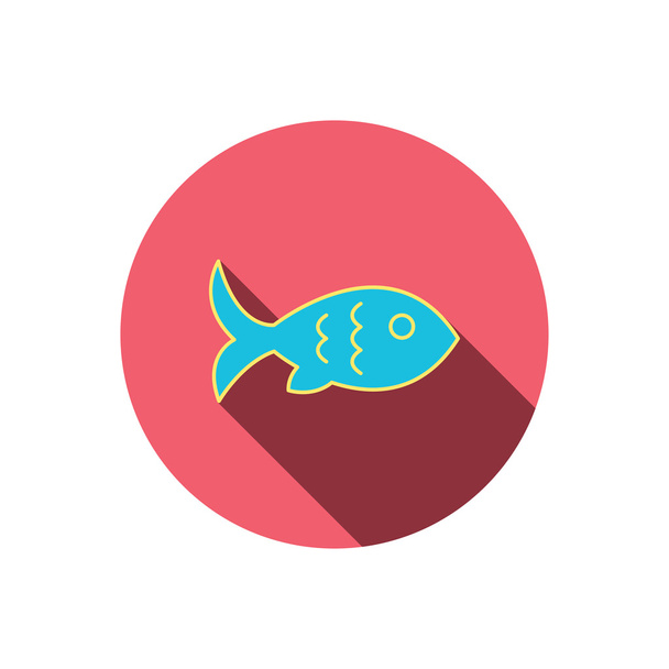 Fish icon. Seafood sign. Vegetarian food symbol. - Vetor, Imagem