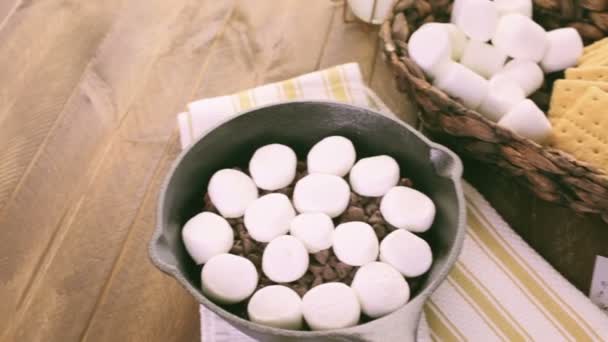 Smores dip with large marshmallows - Footage, Video