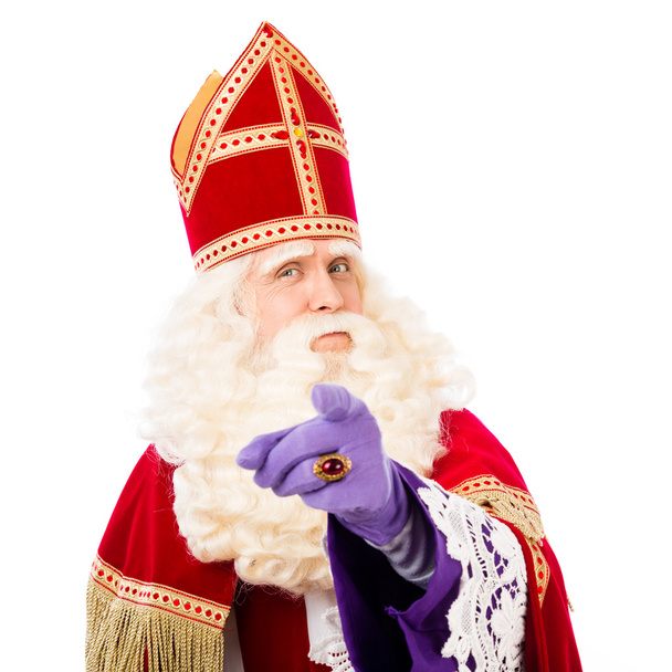 Sinterklaas mit erhobenem Zeigefinger - Foto, Bild