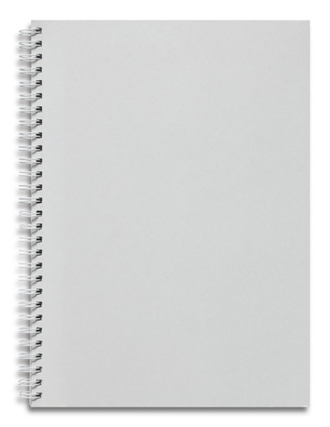 пустой белый спиральный ноутбук изолирован на белом
 - Фото, изображение