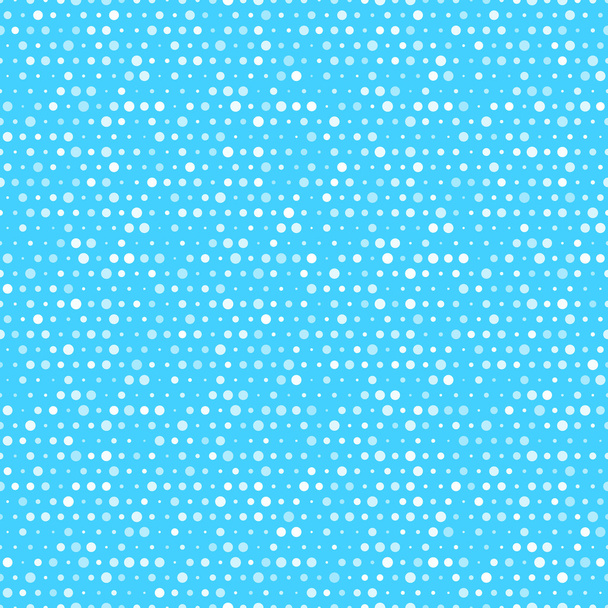 Cute blue and white dotted vector seamless pattern. - ベクター画像