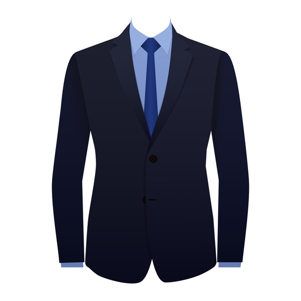 μπλε επαγγελματικό κοστούμι - Διάνυσμα, εικόνα