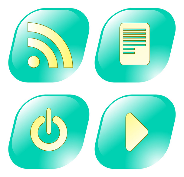 media player buttons set - Vector, Image