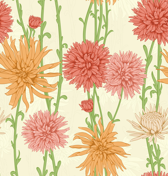 Floral seamless wallpaper - Вектор, зображення