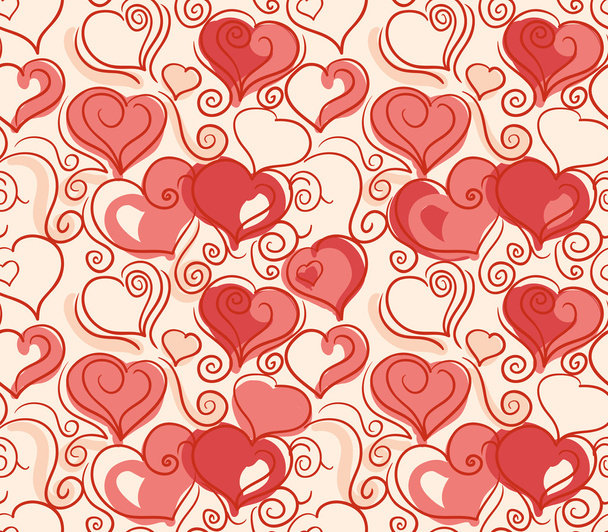 Valentine seamless background - Vector, Image