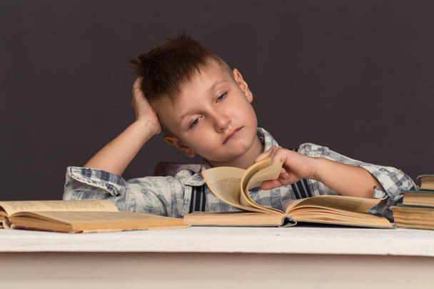 Boy Child Read Book, Children Education - Фото, изображение