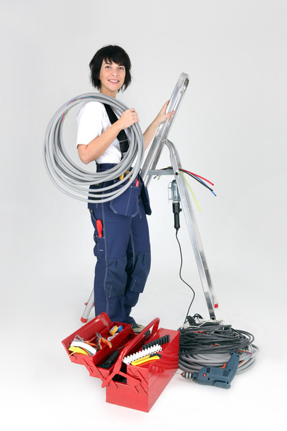 Female electrician - Foto, immagini