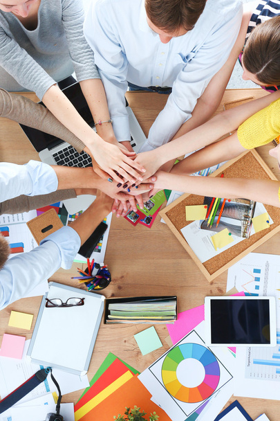 Business team with hands together - teamwork concepts - Fotografie, Obrázek