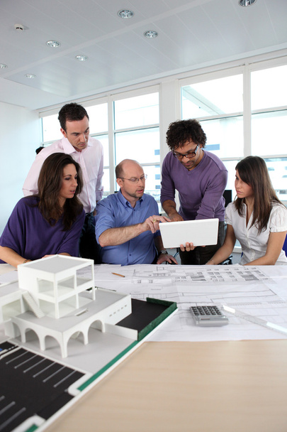 Group of working in an architect's office - Foto, Imagen