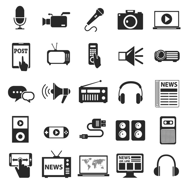 Iconos de los medios. Tecnología
  - Vector, imagen