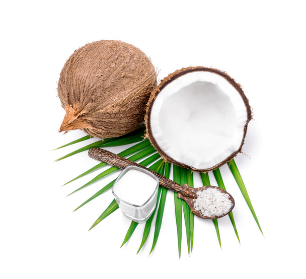 coconuts  and coconut milk  - Fotoğraf, Görsel