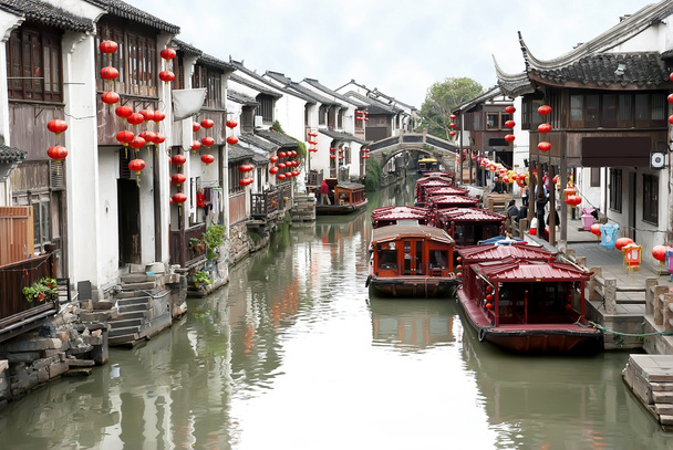 tradiční suzhou řeka ulice - Fotografie, Obrázek