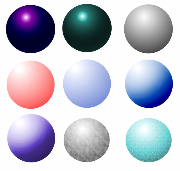 Shiny metallic balls isolated on white - Foto, imagen