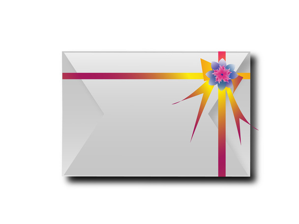 The envelopes with colorful ribbons. - Photo, Image