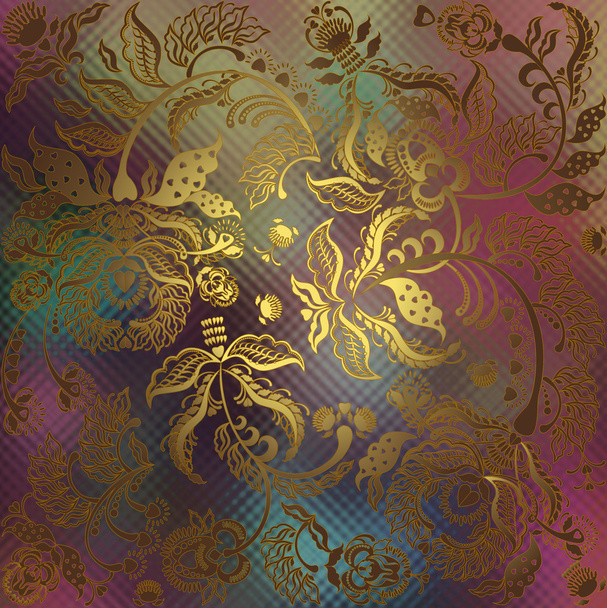 floral ornament on motley  blur background - Foto, imagen