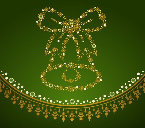 Christmas bell on the background - Vector, Imagen