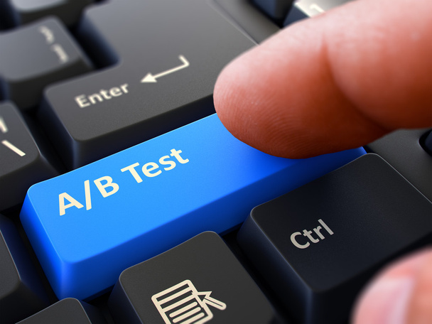 Test AB - Ecrit sur Clavier Bleu
. - Photo, image
