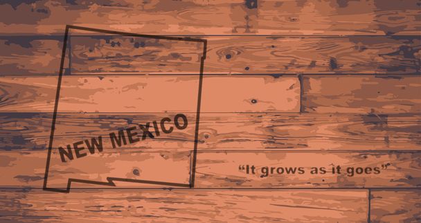 Nowy Meksyk mapę marki - Wektor, obraz