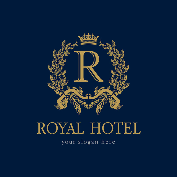 Royal hotel logo - Vector, afbeelding