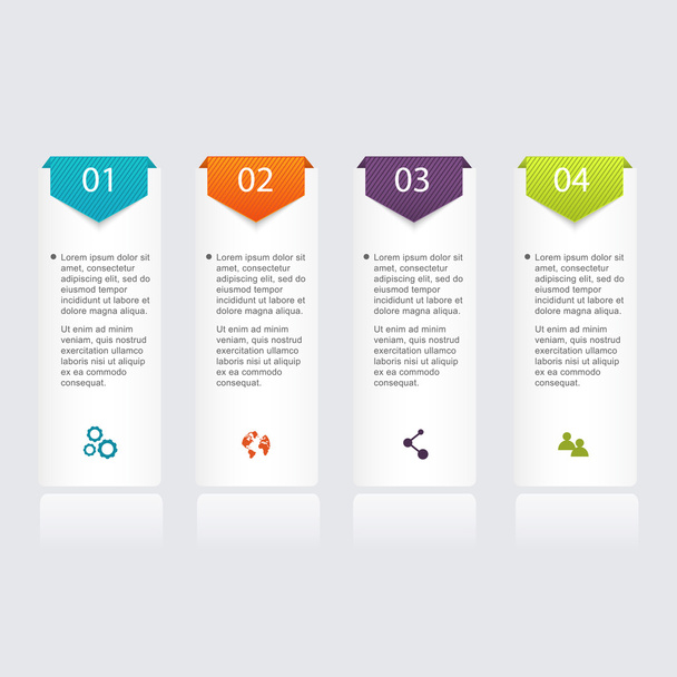 colorful infographics for business presentations - Vektori, kuva