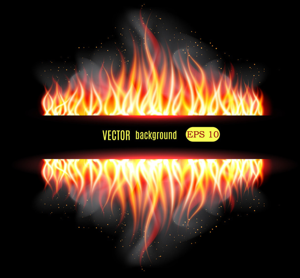 Brand vlam vuur vector achtergrond - Vector, afbeelding