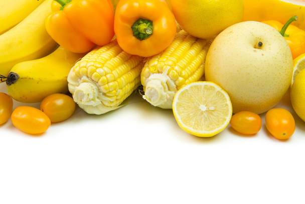 Yellow vegetables and fruits - Photo, Image