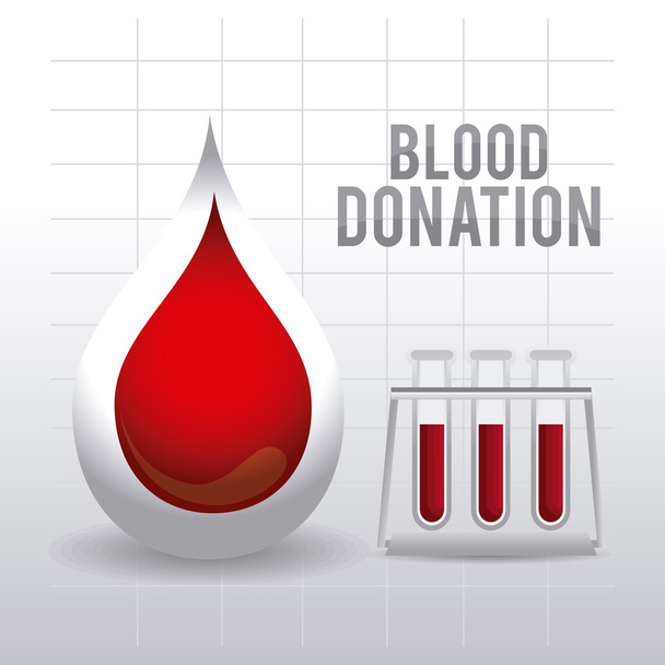 Bloed donatie ontwerp. - Vector, afbeelding
