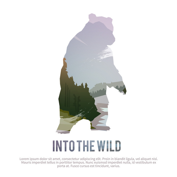 Into wild nature concept - Vector, Image