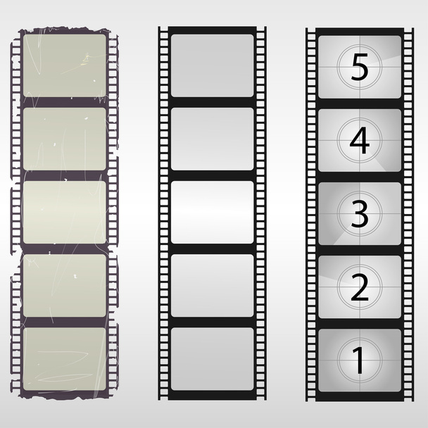 Filmstreifen mit Countdown-Nummern - Vektor, Bild