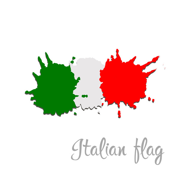 Italian lippu maalattu siveltimellä käsin maalit. Taidelippu
 - Vektori, kuva