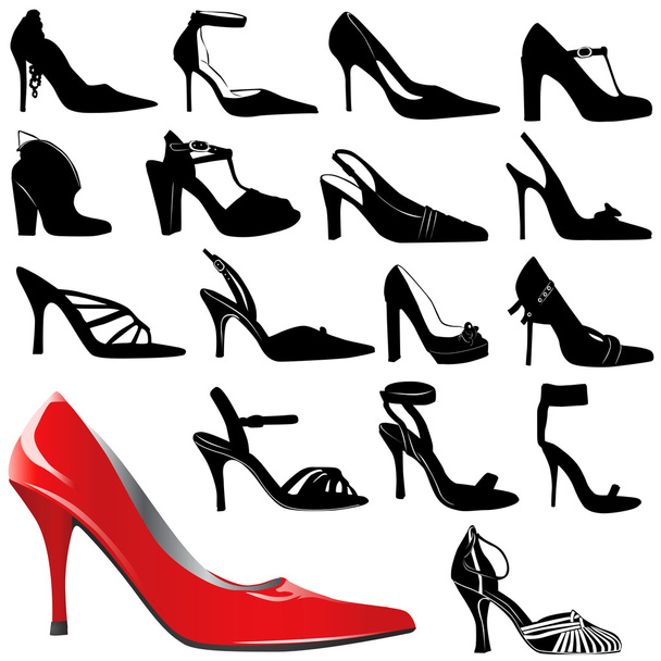 Fashion women shoes - Vector, Image