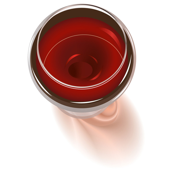 Glass of red wine - Vector, Image