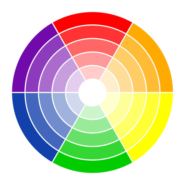 Círculo de cores 6 cores
 - Vetor, Imagem