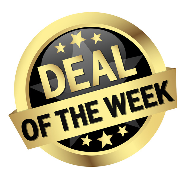 Button with banner " DEAL OF THE WEEK " - Vector, Image