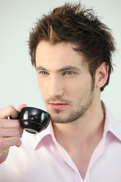 Man drinking coffee - Zdjęcie, obraz