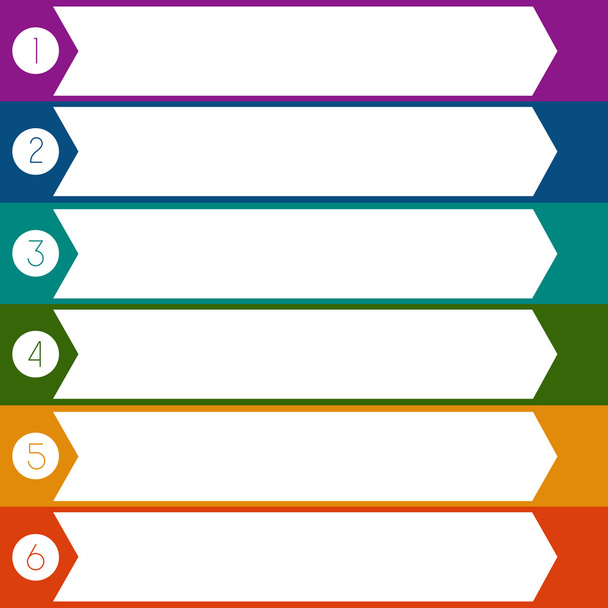 Infographic arrows template 6 positions - Фото, изображение