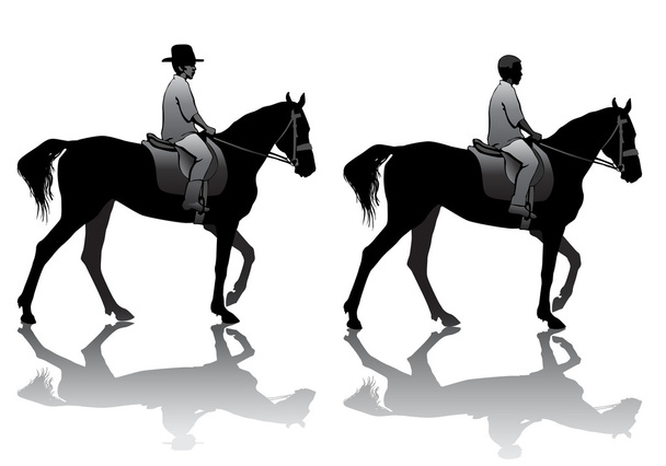 Boy on horse  - Vector, Image
