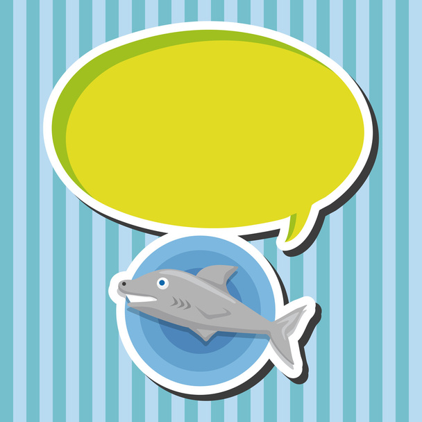 sea animal shark cartoon theme elements - Vektor, obrázek