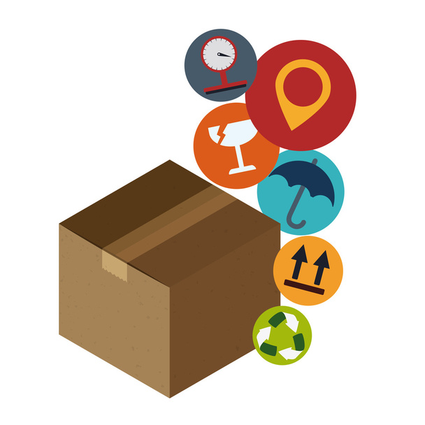Delivery box design. - Vector, Image