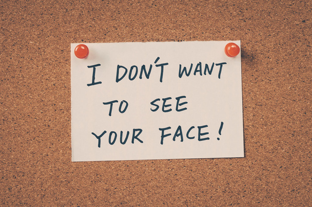 Ich will dein Gesicht nicht sehen - Foto, Bild