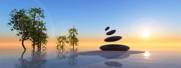 Zen stenen - Foto, afbeelding