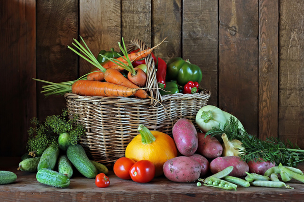 Vegetables in a basket. - Фото, зображення