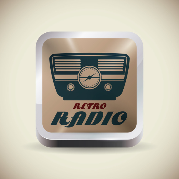 Radio-Vintage-Design. - Vektor, Bild