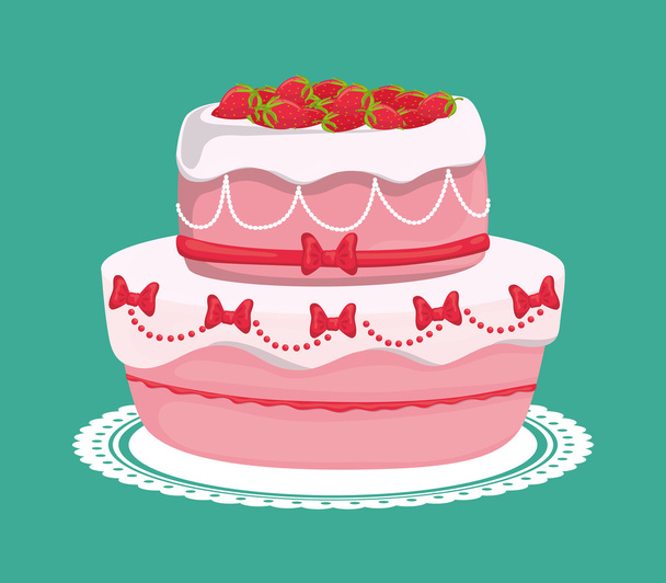 Dessert cake design. - Vettoriali, immagini