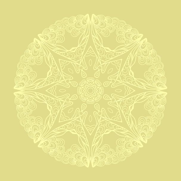 Round lace doily background - ベクター画像