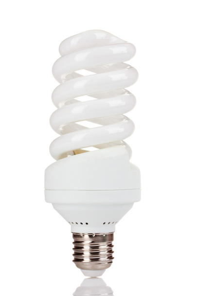 Energy saving light bulb isolated on white - Foto, Imagem