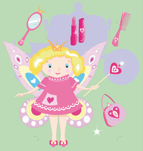 Фея принцесса это маленькая девочка
 - Вектор,изображение